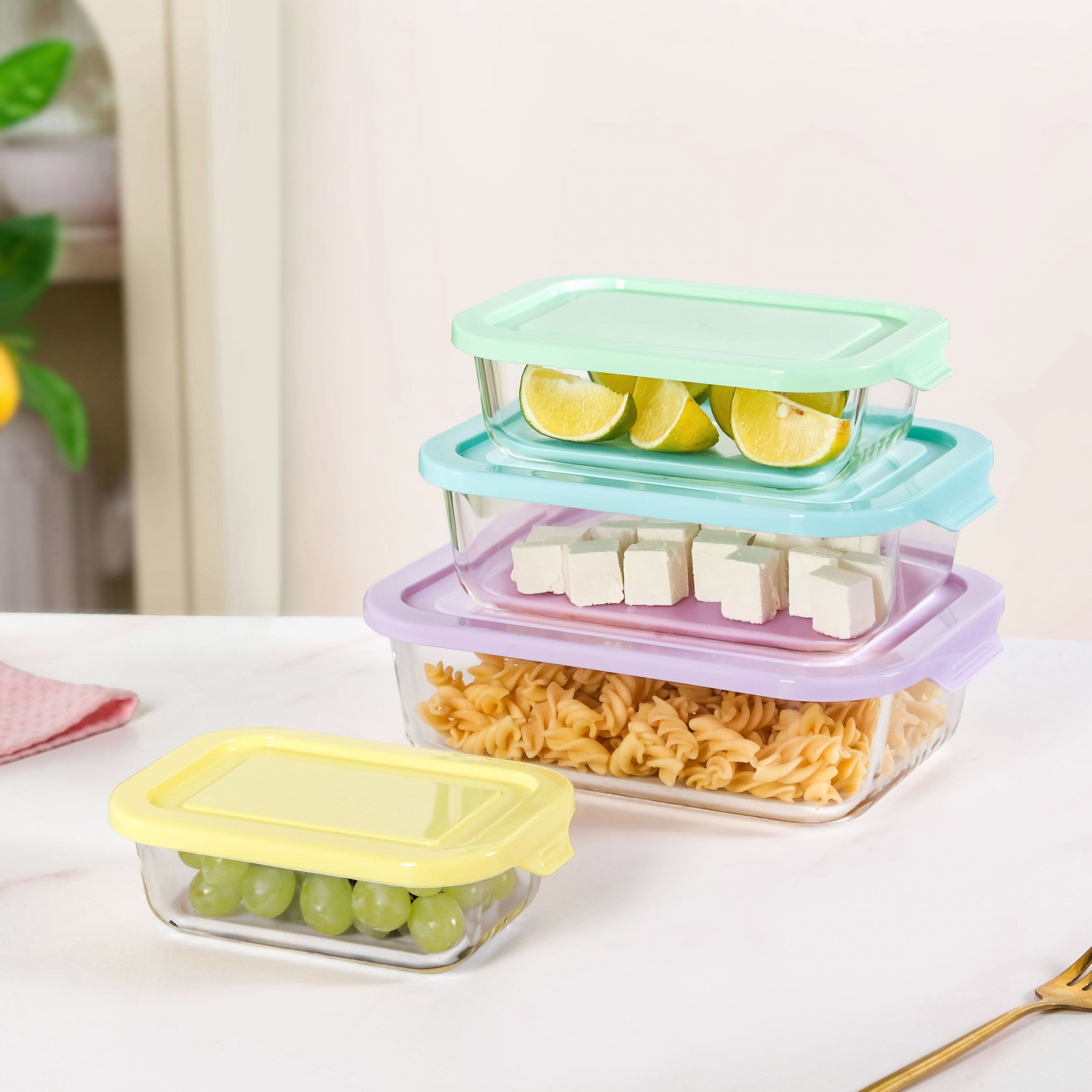 Freshlock Meal Prep Rectangular Storage Box Set Of 4
