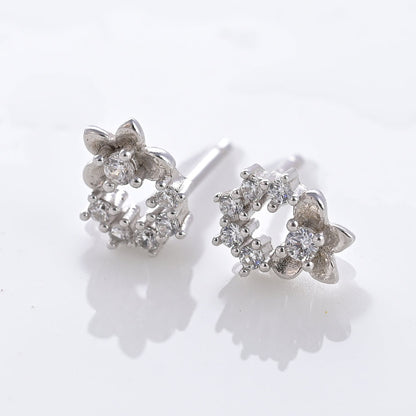 Weiss Wreath Stud Earrings- 925 Silver