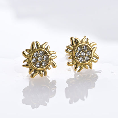 Dazzling Sun Stud Earrings