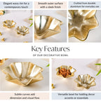 Frill Metal Trinket Bowl Set Of 2