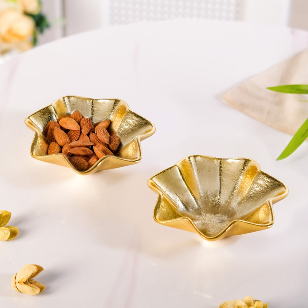 Frill Metal Trinket Bowl Set Of 2