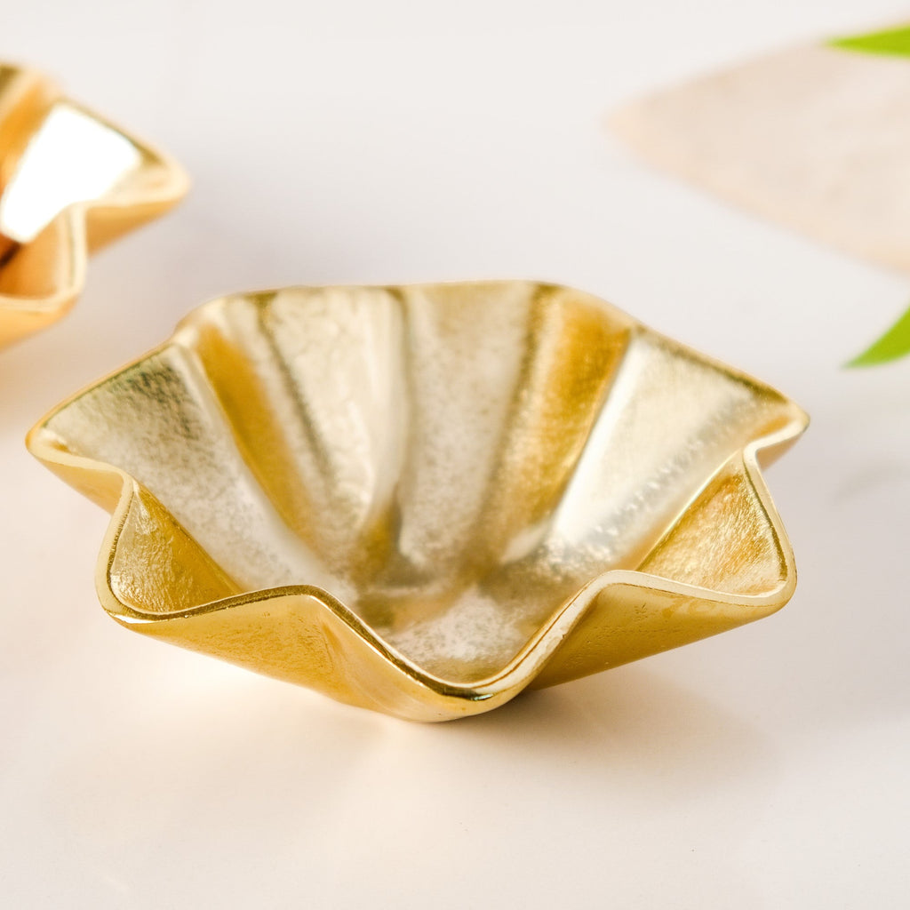 Frill Metal Trinket Bowl Set Of 2