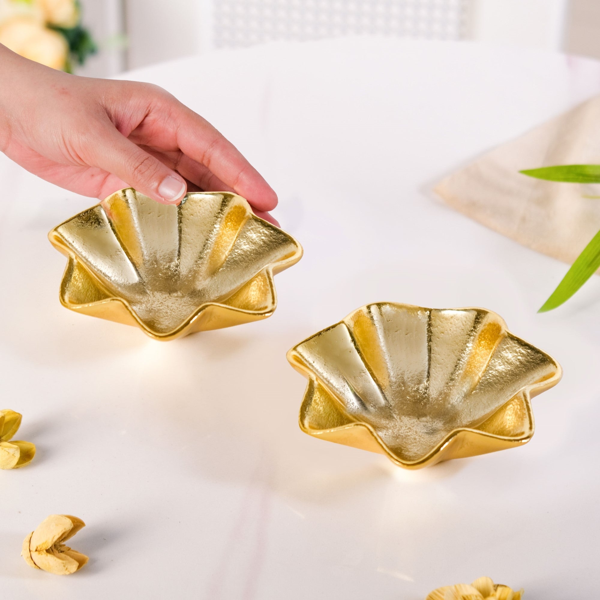 Frill Metal Trinket Bowl Set Of 2