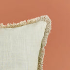 Fringe Cotton Cushion Cover Set Of 2 Green