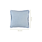 Fringe Cushion Cover Set Of 2 Blue