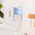 Citrify Transparent Fruit Infuser Water Bottle With Handle Ice Blue 1210ml