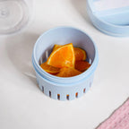 Citrify Transparent Fruit Infuser Water Bottle With Handle Ice Blue 1210ml