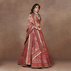 Fuschia - Red Ombre Lehenga Set | MURAQQA