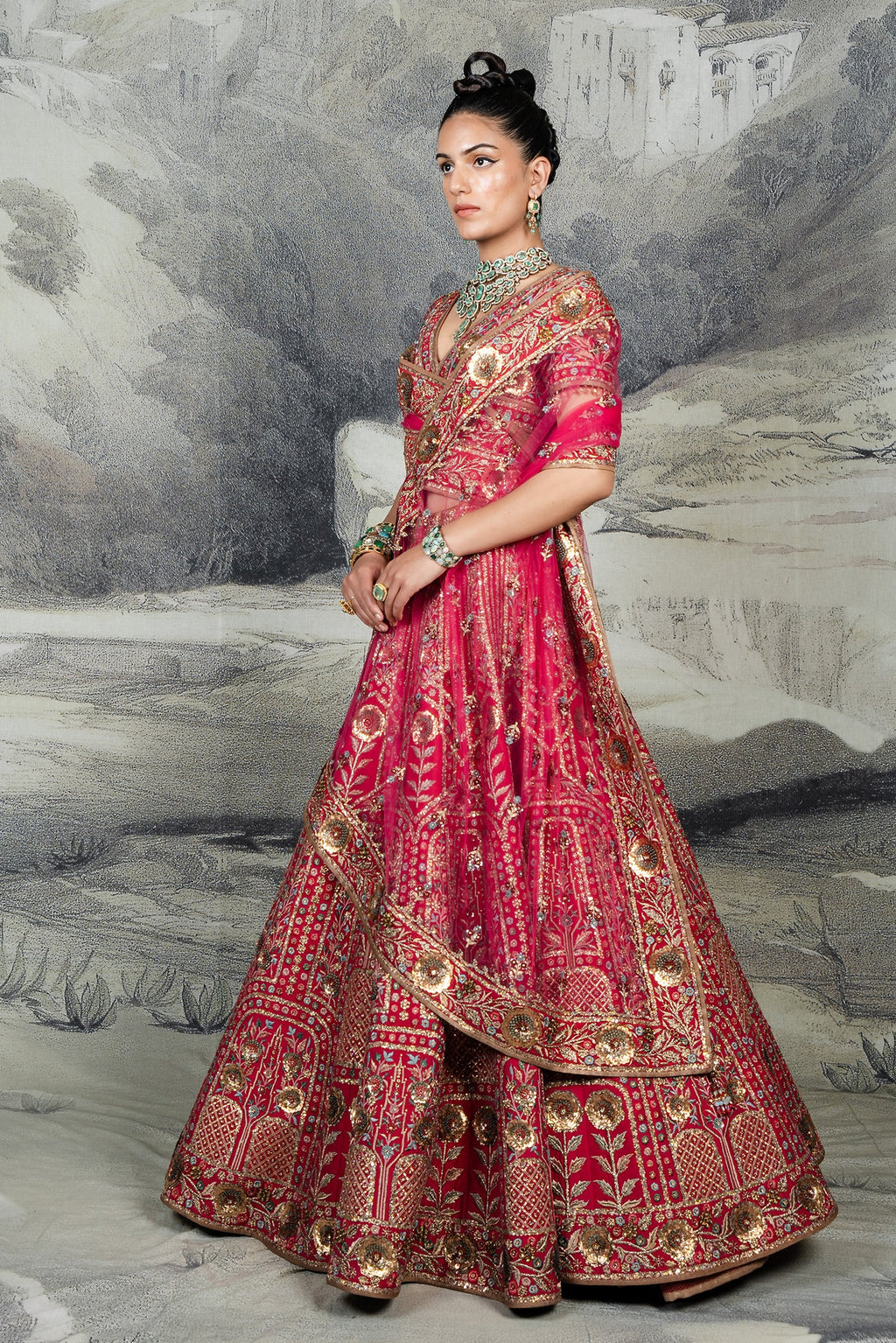 Fuschsia Pink Lehenga Set | BARODA