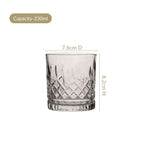 Prism Cut Whiskey Glass Set Of 6 230ml