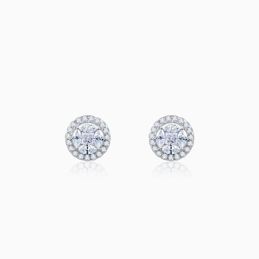 White Gold Circle of Life Lab Grown Diamond Earrings
