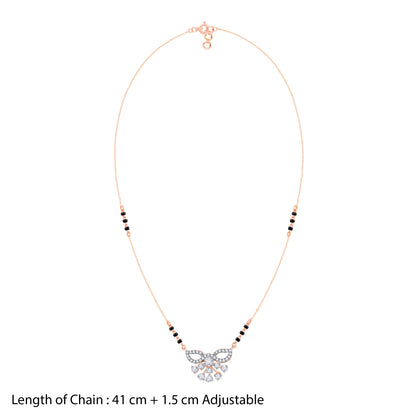 Rose Gold Shruthi Lab Grown Diamond Mangalsutra