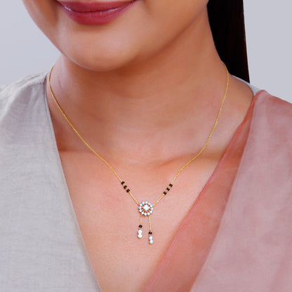 Gold Triparna Lab Grown Diamond Mangalsutra