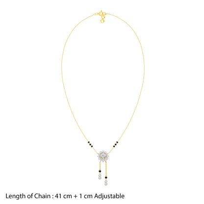 Gold Triparna Lab Grown Diamond Mangalsutra