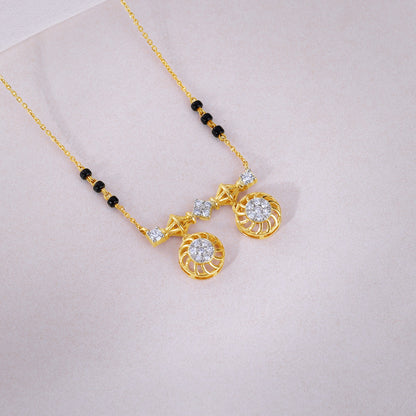 Gold Savitri Lab Grown Diamond Mangalsutra