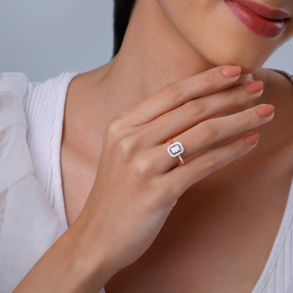 Rose Gold Magnum Solitaire Lab Grown Diamond Ring