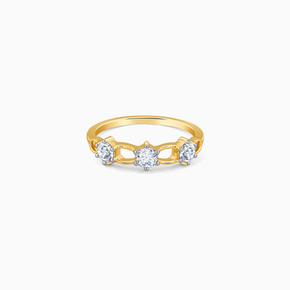 Gold Contentment Solitaire Diamond Ring