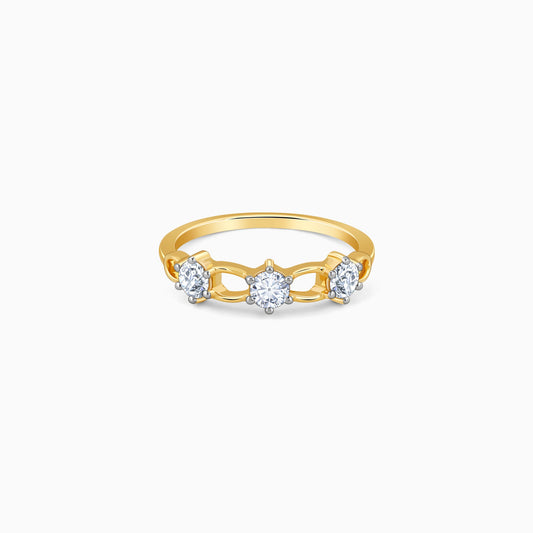Gold Contentment Solitaire Diamond Ring