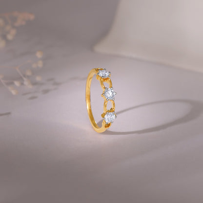Gold Contentment Solitaire Diamond Ring
