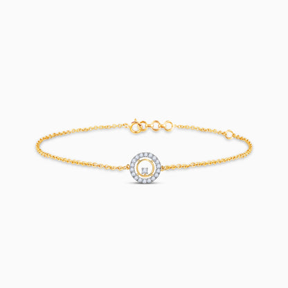 Gold Celeste Halo Lab Grown Diamond Bracelet