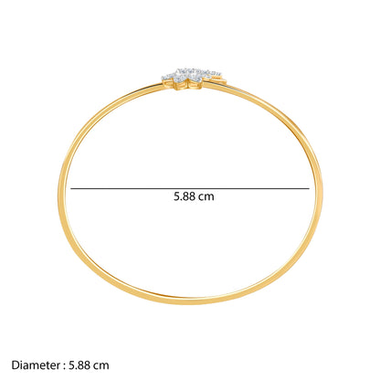 Gold Blumora Lab Grown Diamond Bangle Bracelet