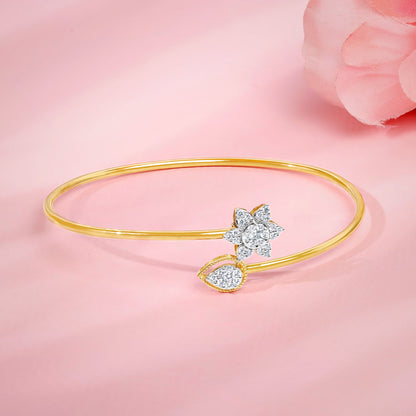 Gold Blumora Lab Grown Diamond Bangle Bracelet