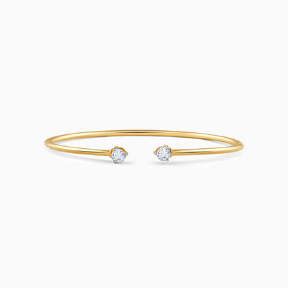Gold Gemira Lab Grown Diamond Cuff Bracelet