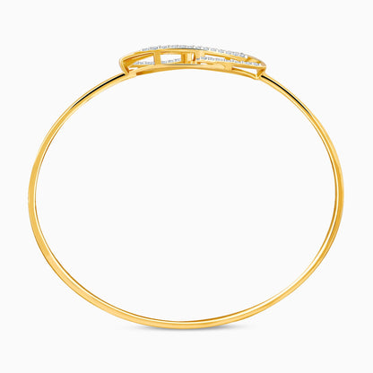 Gold Luxinity Lab Grown Diamond Bangle Bracelet