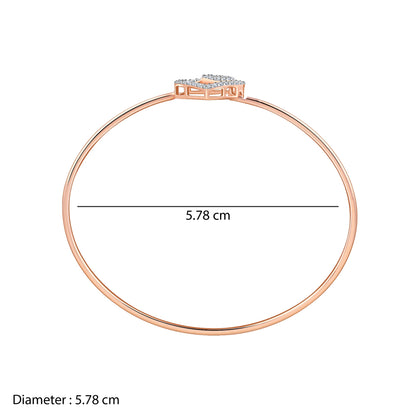 Rose Gold Duovelle Lab Grown Diamond Bangle Bracelet