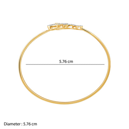 Gold Interlocking Rhombus Lab Grown Diamond Bracelet