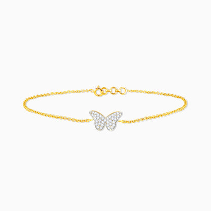 Gold Mysterious Butterfly Diamond Bracelet