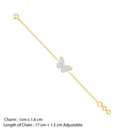 Gold Mysterious Butterfly Diamond Bracelet