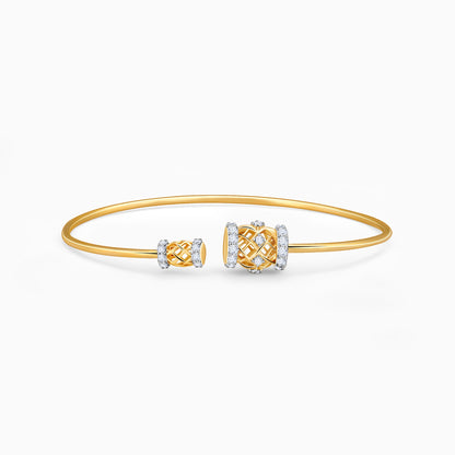 Gold Sway in Style Lab Grown Diamond Cuff Bracelet