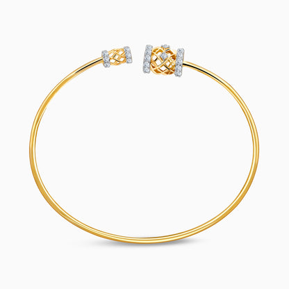 Gold Sway in Style Lab Grown Diamond Cuff Bracelet