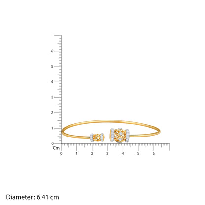 Gold Sway in Style Lab Grown Diamond Cuff Bracelet