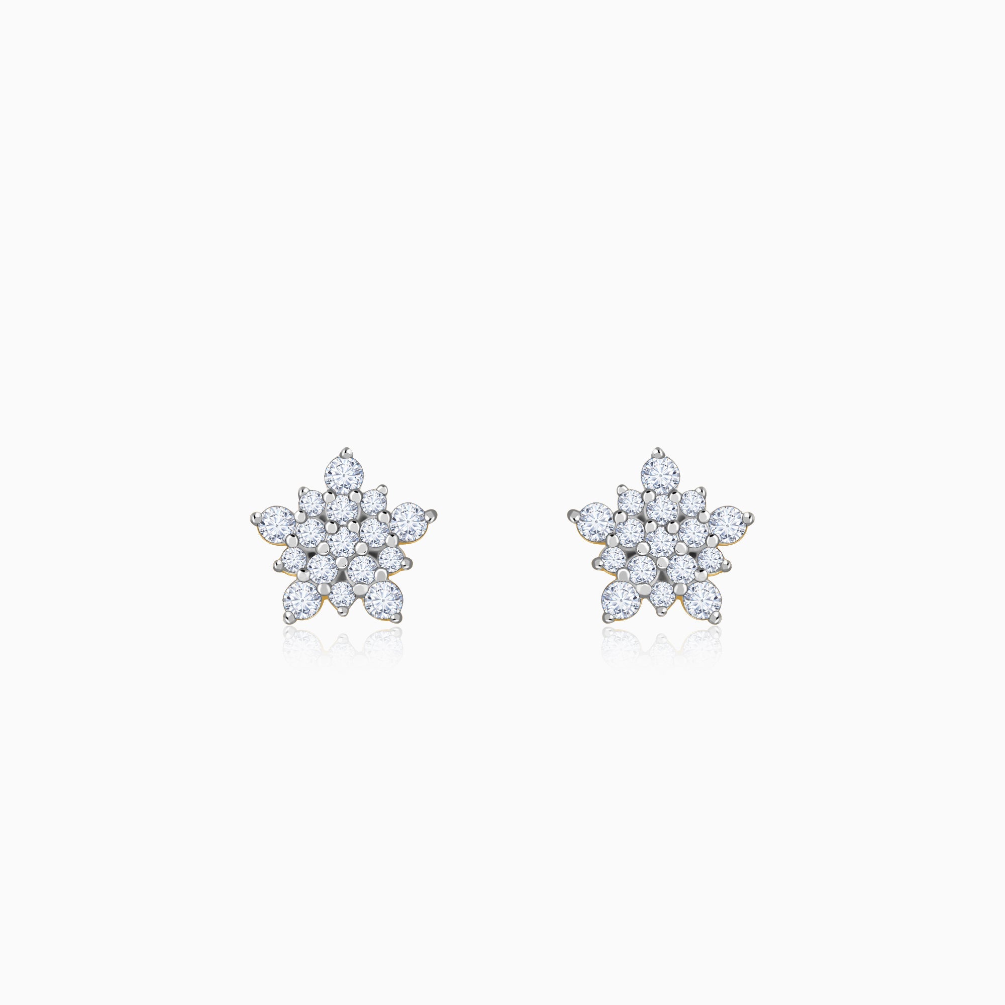 Gold Snowkiss Lab Grown Diamond Stud Earrings