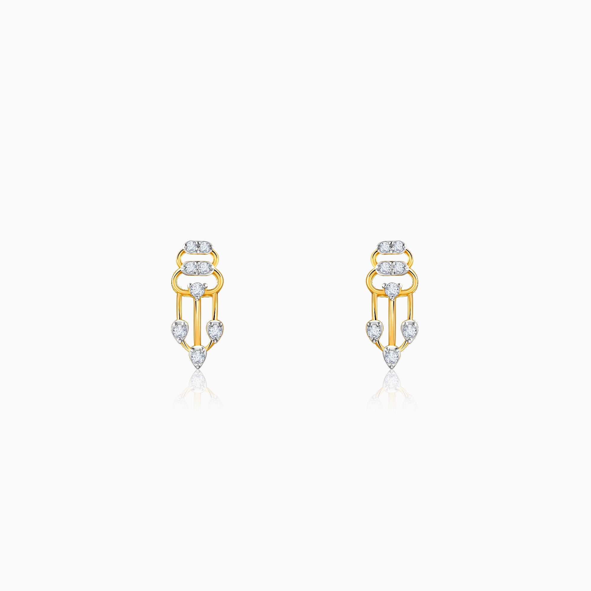 Gold Spark Rush Lab Grown Diamond Earrings