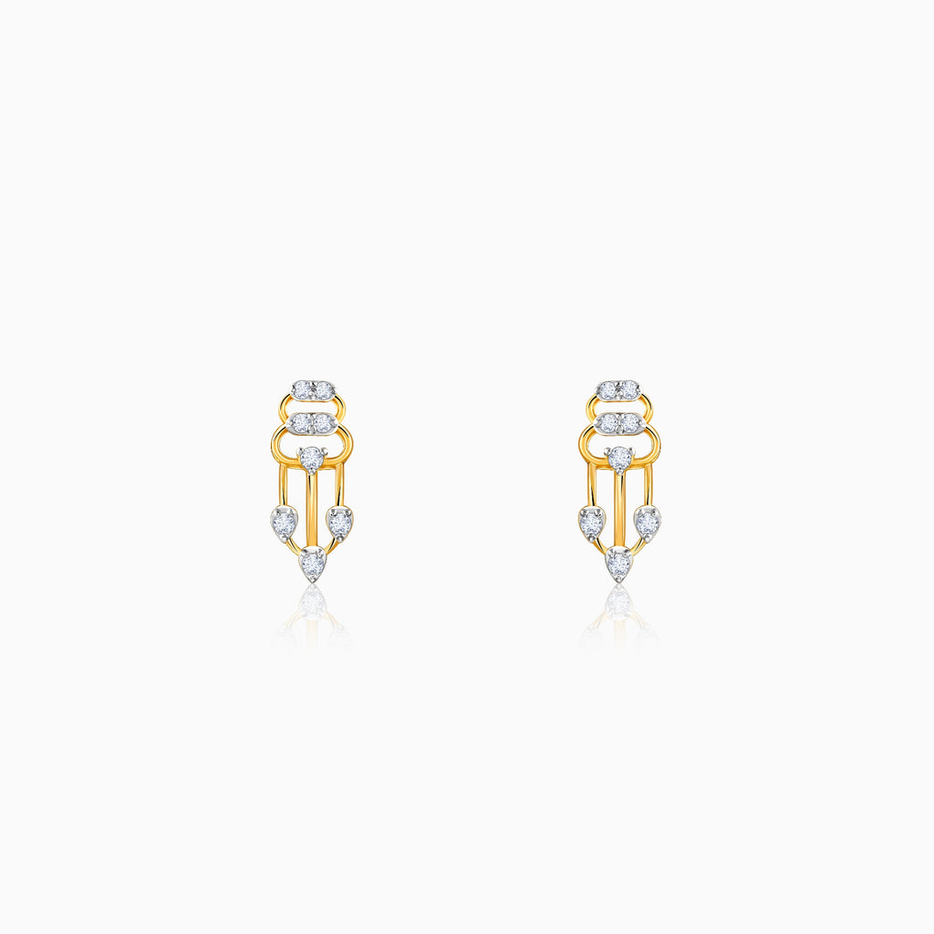 Gold Spark Rush Lab Grown Diamond Earrings