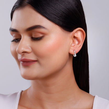 Rose Gold Modern Pear Lab Grown Diamond Earrings