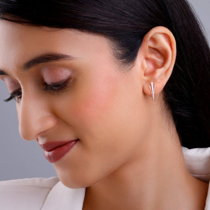 Rose Gold Saga Lab Grown Diamond Earrings