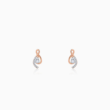 Rose Gold Pear Drop Lab Grown Diamond Earrings