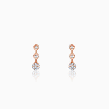 Rose Gold Three Graces Lab Grown Diamond Earrings