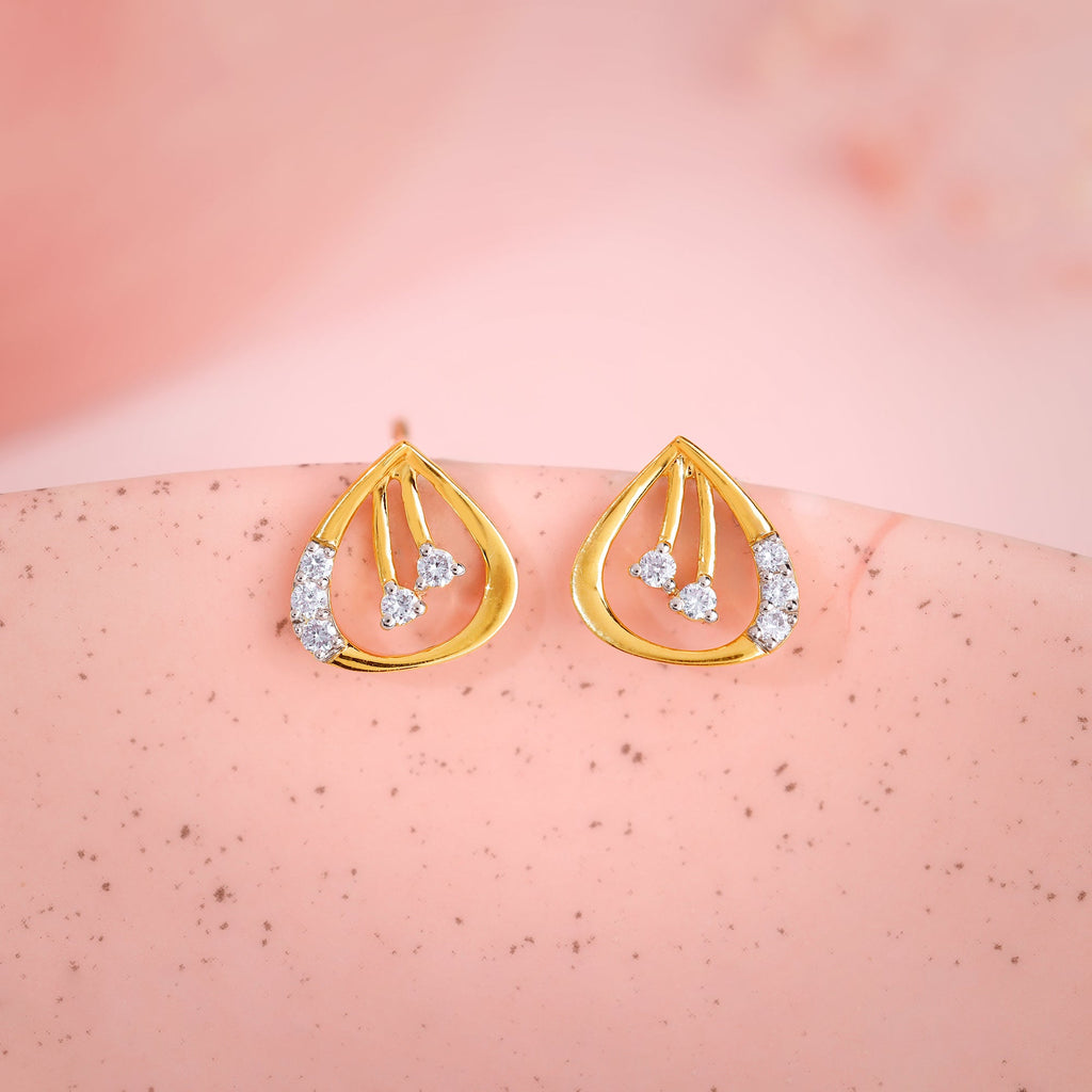 Gold Plucky Lab Grown Diamond Earrings