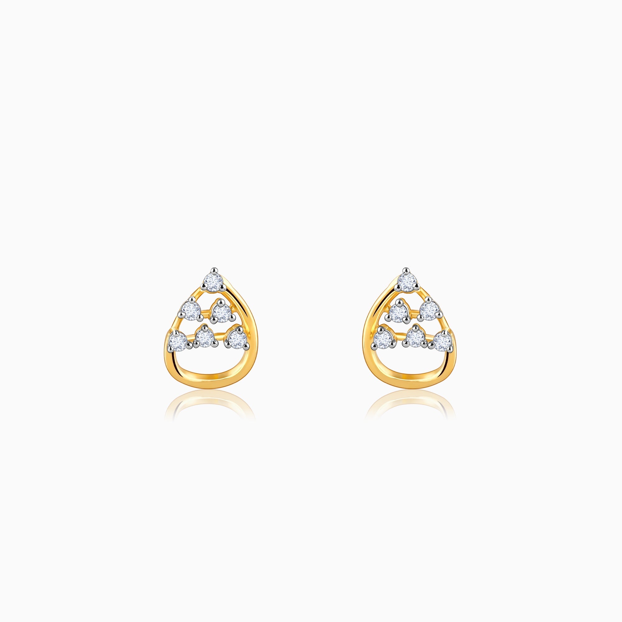 Gold Inflorescence Diamond Earrings