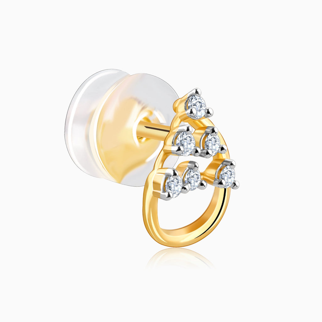 Gold Inflorescence Diamond Earrings