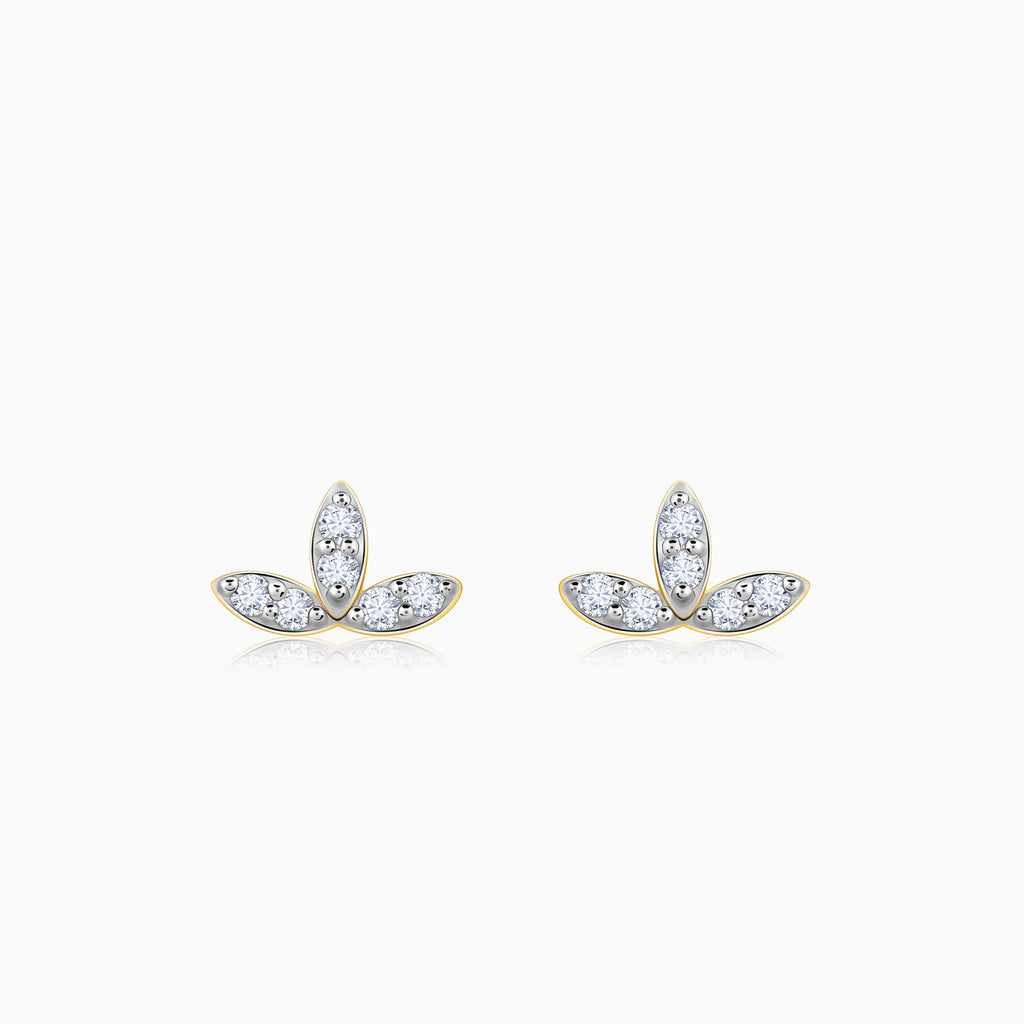 Gold Folio Diamond Earrings