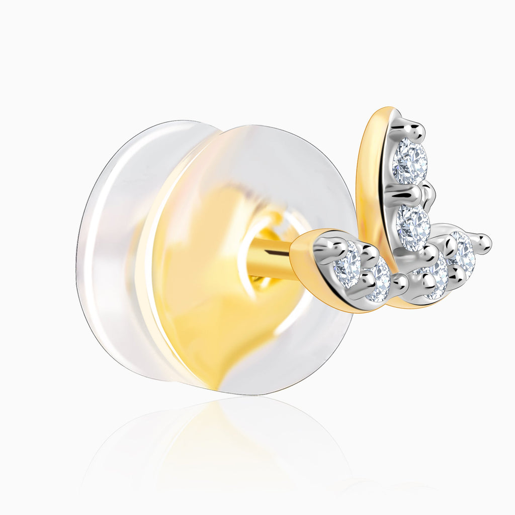 Gold Folio Diamond Earrings