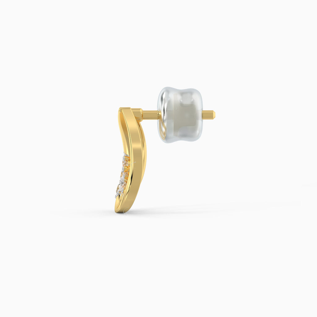 Gold Gutsy Diamond Earrings