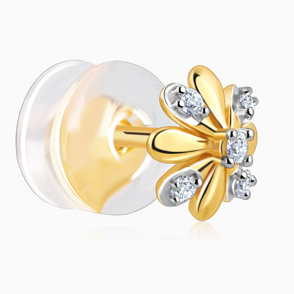 Gold Aster Diamond Earrings