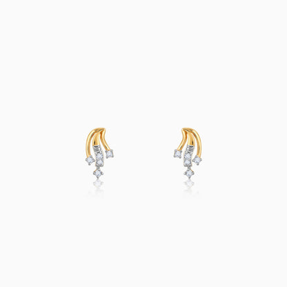 Gold Trail Diamond Earrings